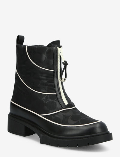 LEONA BOOT - flat ankle boots - black