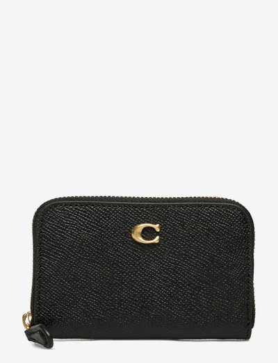 SMALL ZIP AROUND CARD CASE - purses - black