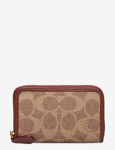 SMALL ZIP AROUND CARD CASE - purses - beige