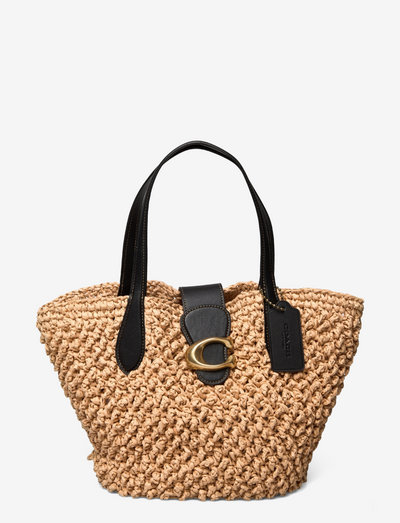Straw Tote Small - totes - beige