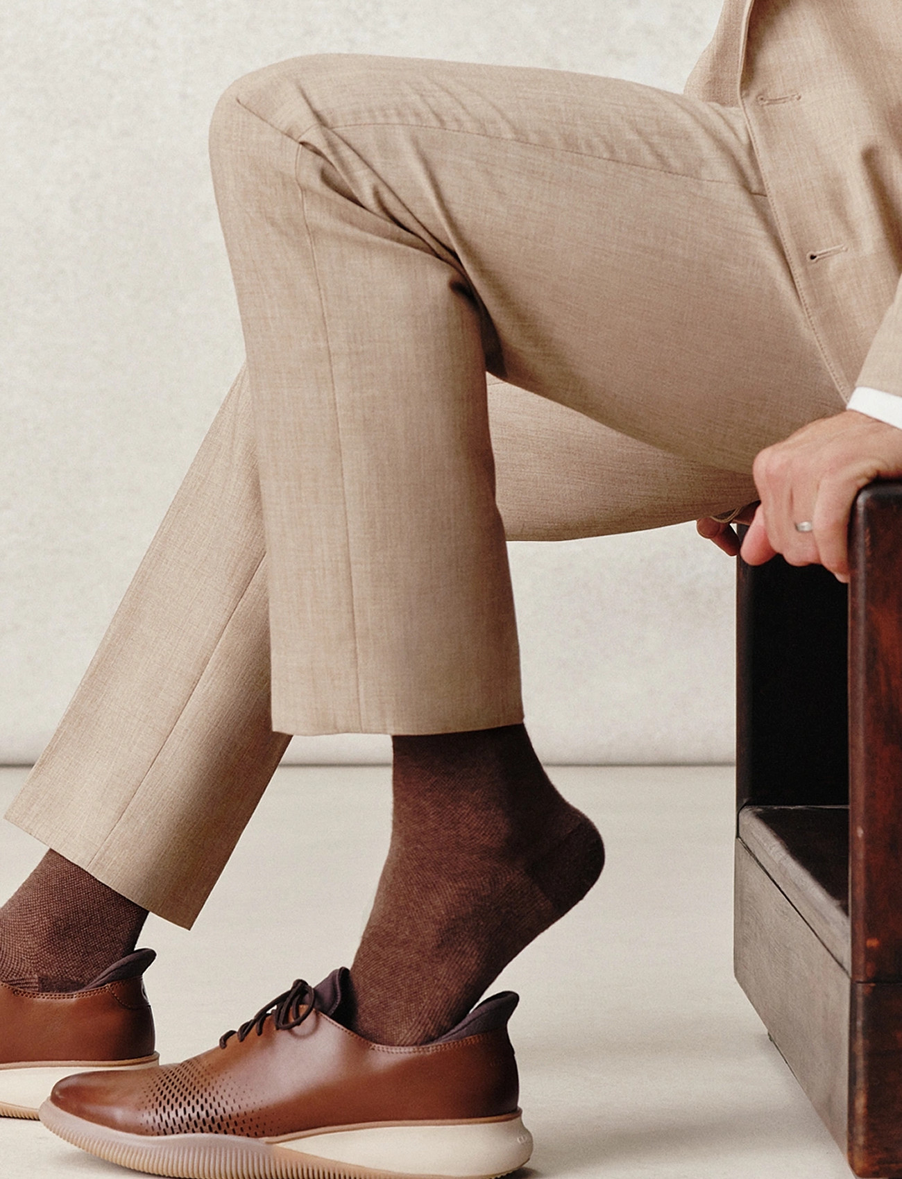 Cole Haan 6.Zerogrand Laser Quick-On Oxfords, 44, Brown, Business > Oxford Sko, Herre