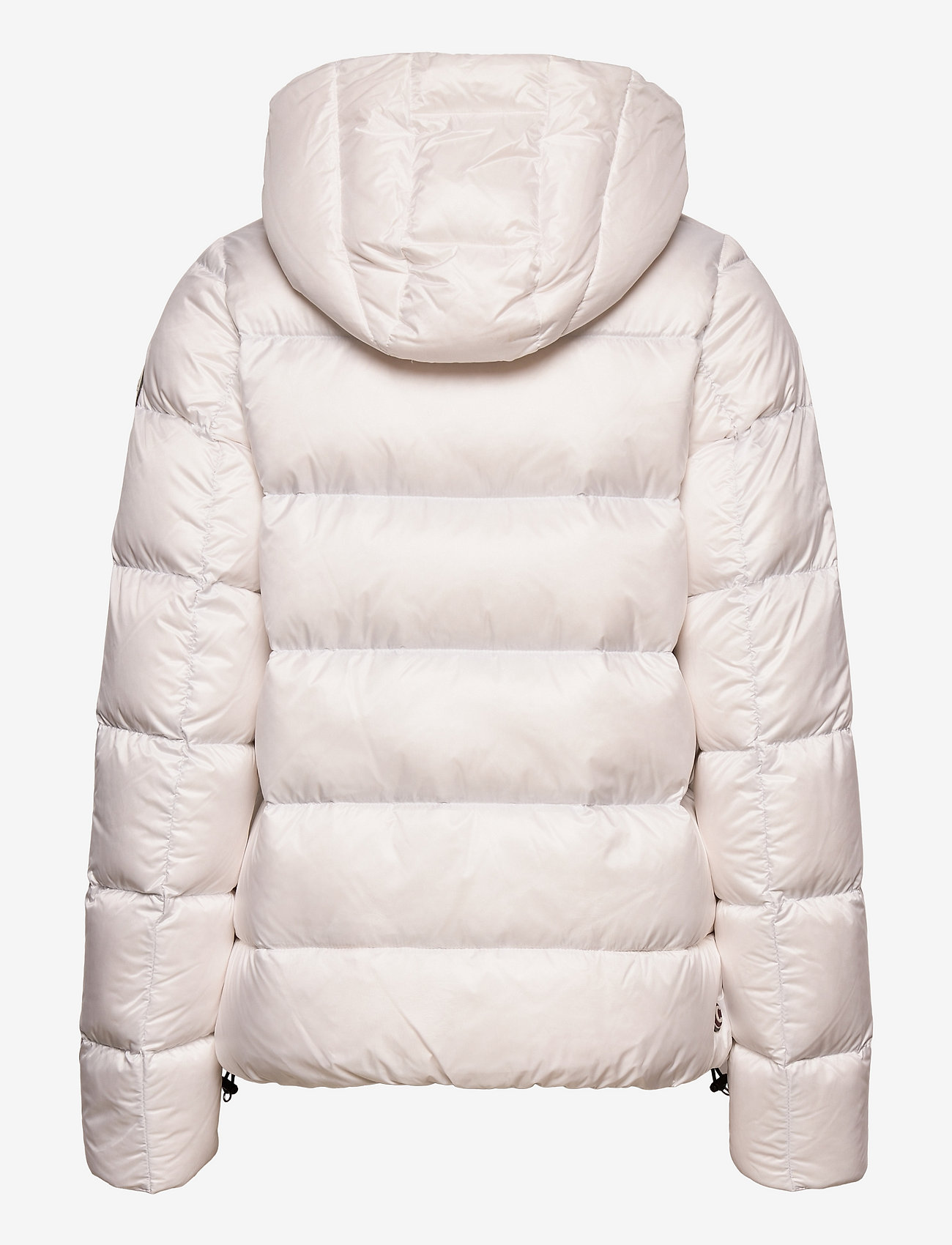 white lightweight down jacket