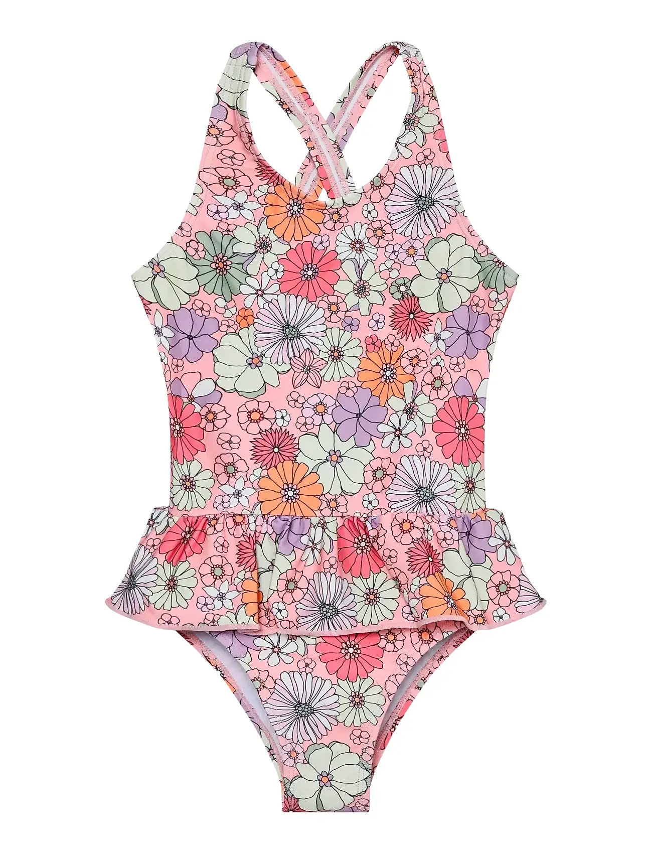 Color Kids Swimsuit W. Skirt, Aop, 104, Multi/patterned, Badetøj > Badedragter, Børn