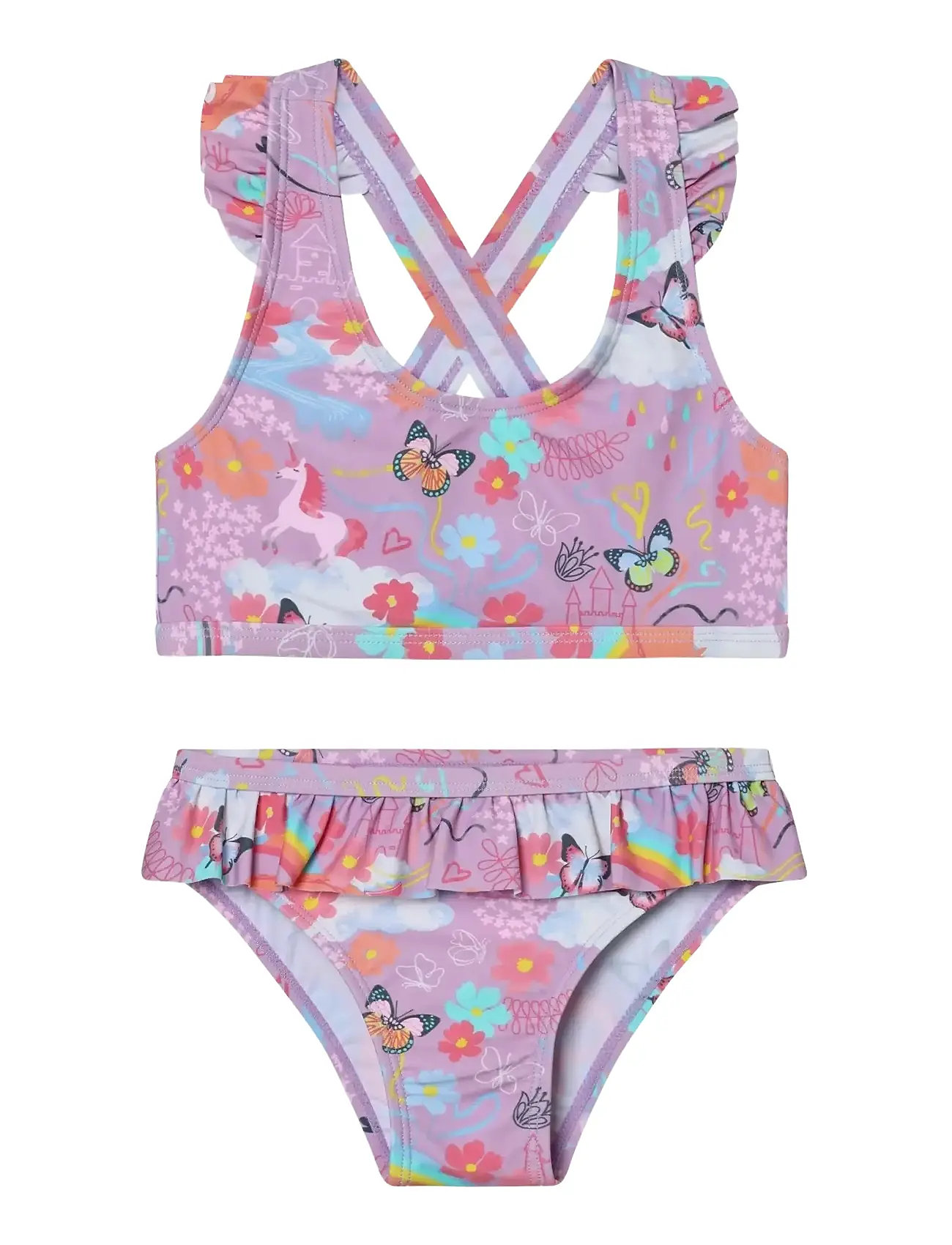 Color Kids Bikini W. Short Skirt, Aop, 152, Multi/patterned, Badetøj > Bikinier, Børn
