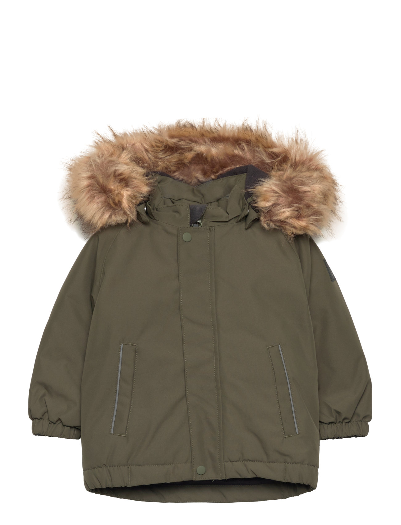 Parka W. Fake Fur Green Color Kids