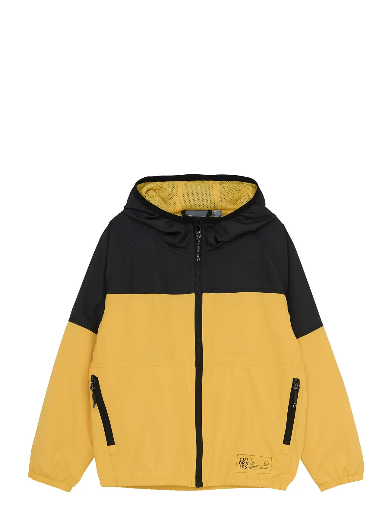 Jr. Windbreaker Jacket Outerwear Shell Clothing Shell Jacket Yellow Color Kids