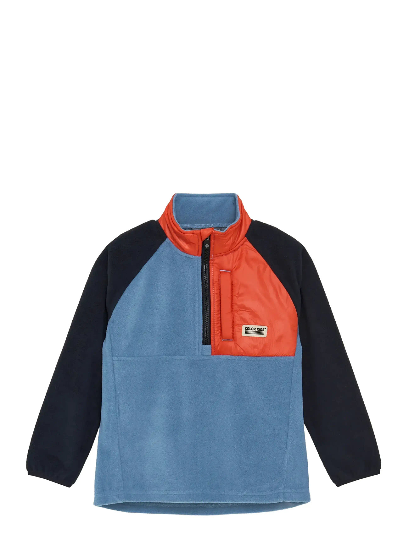 COLOR Kinder Fleece Jacke - Anorak Blau - 110 - Kinder