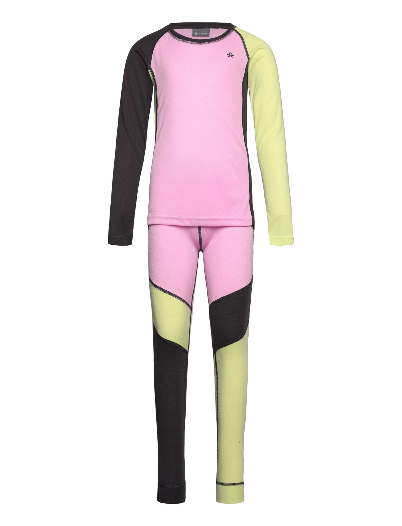 COLOR Kinder Ski Unterwäsche - Colorblock Pink - 104 - Kinder