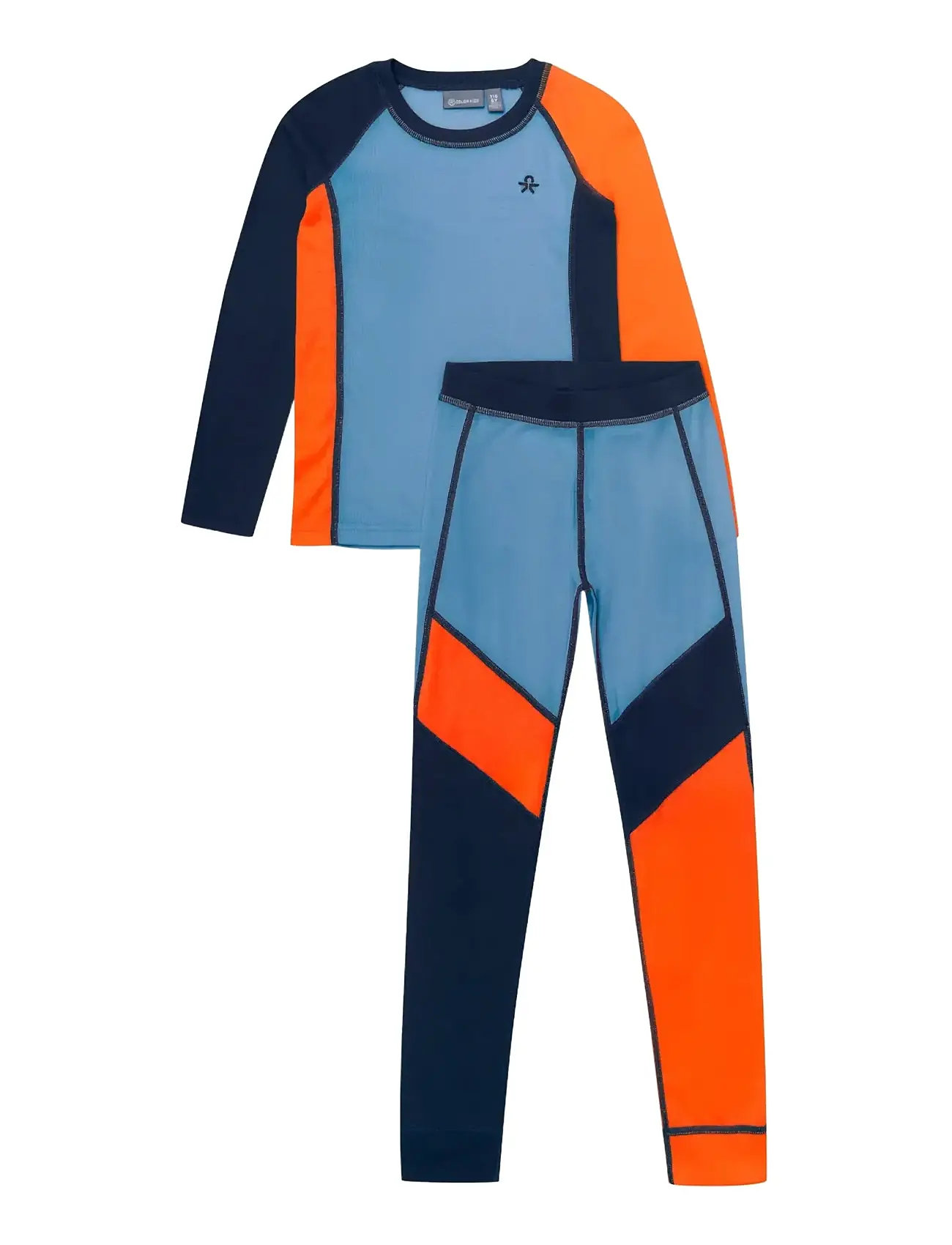 Color Kids Ski Underwear - Colorblock, 92, Blue, Base Layers > Base Layer Sæt, Børn