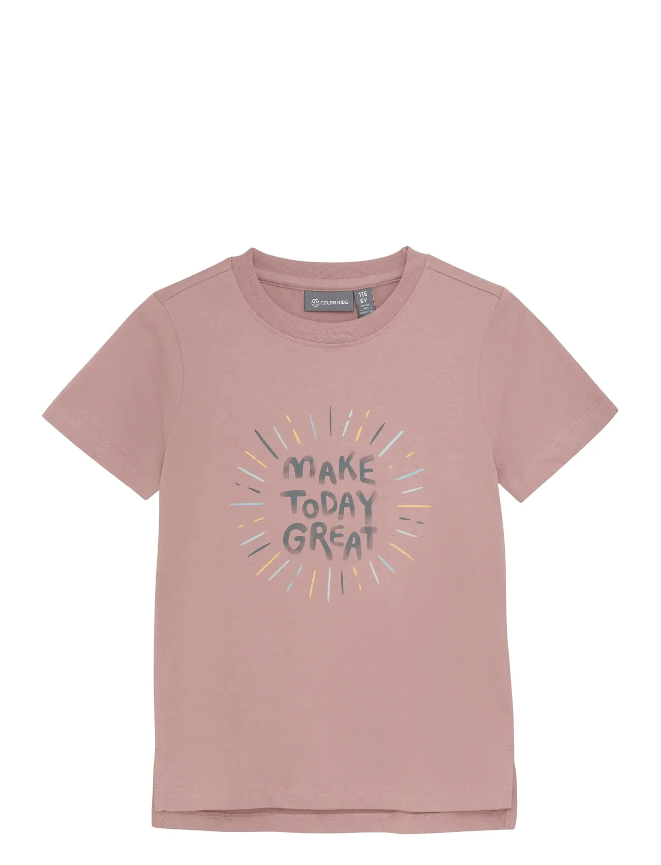 COLOR Kinder T-Shirt W. Print S/S Pink - 164 - Kinder