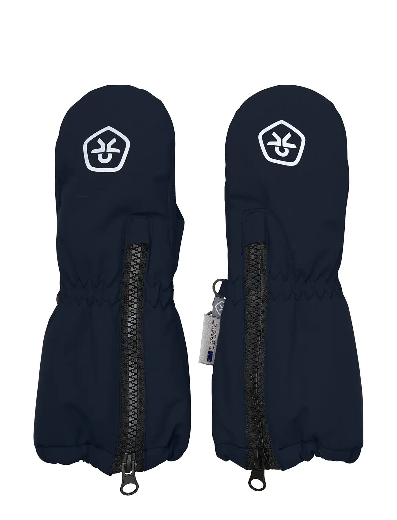 COLOR Kinder Handschuhe Long W. Zipper Schwarz - 1-2Y - Kinder