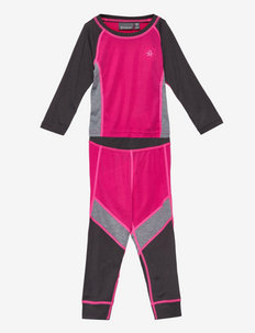 Ski underwear, colorblock - thermo ondergoedsets - pink peacock