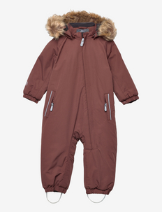 Coverall w.fake fur, AF 20.000 - snowsuit - marron