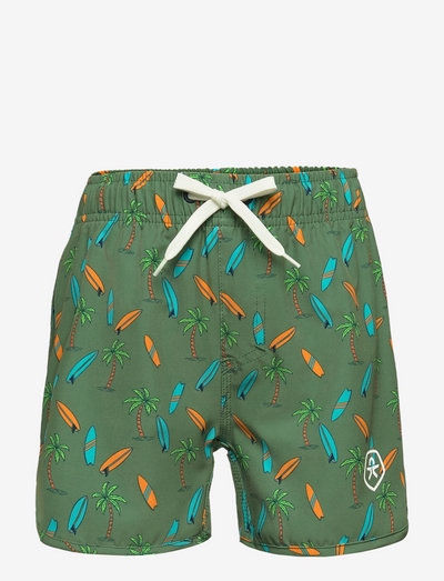Swim shorts short AOP - badebukser - dark ivy