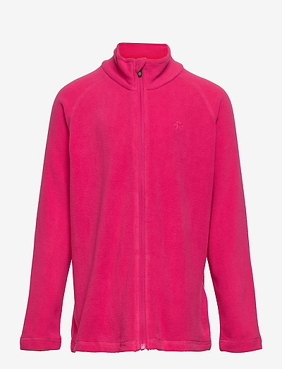 pink fleece jacket