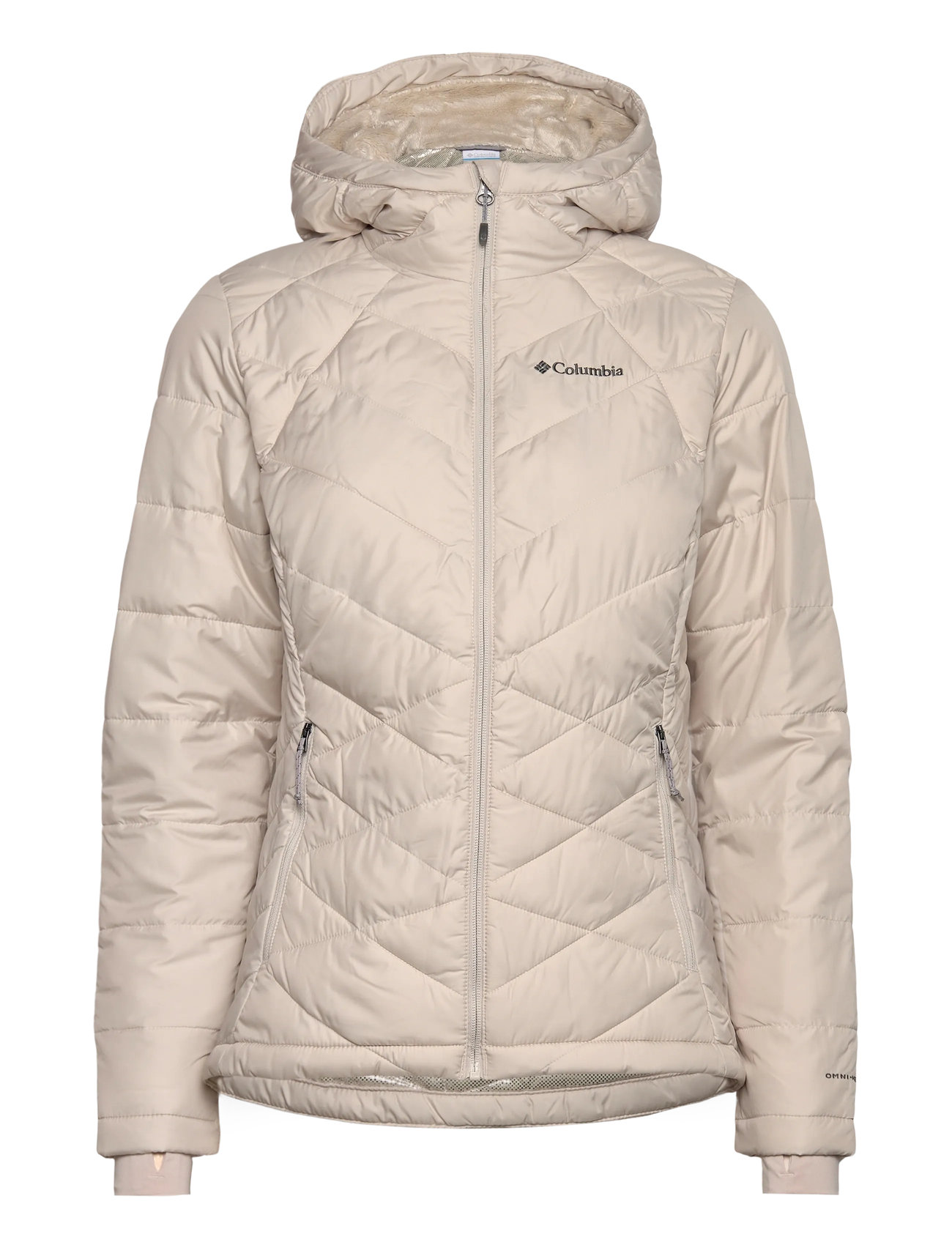 Columbia Sportswear Heavenly Hooded Jacket, S, Beige, Sport Jackets > Sport Padded Jackets, Dame