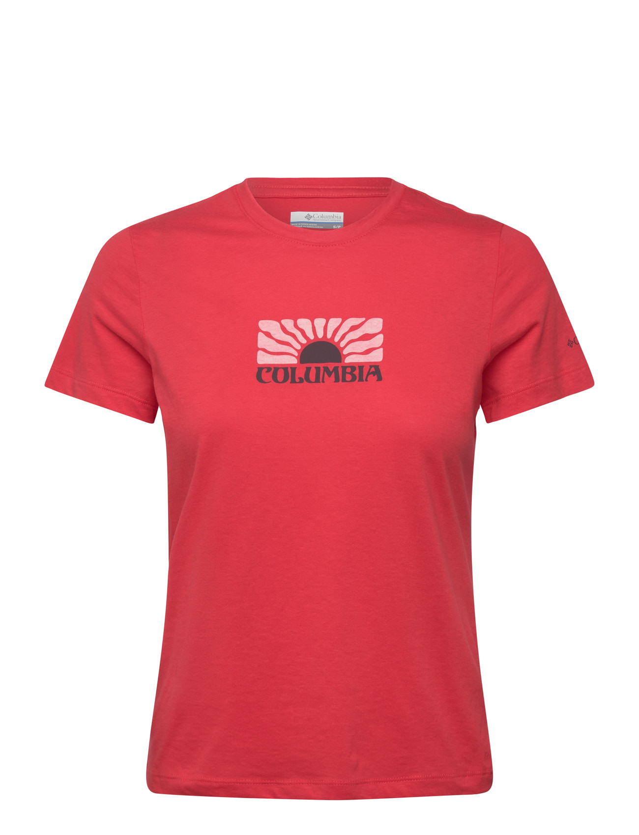 Columbia Sportswear Ruby Springs Graphic Fitted Ss, L, Red, Sports Overdele & T-shirts > Sport T-shirts, Dame