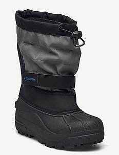 YOUTH POWDERBUG PLUS II - hiking shoes - black, hyper blue