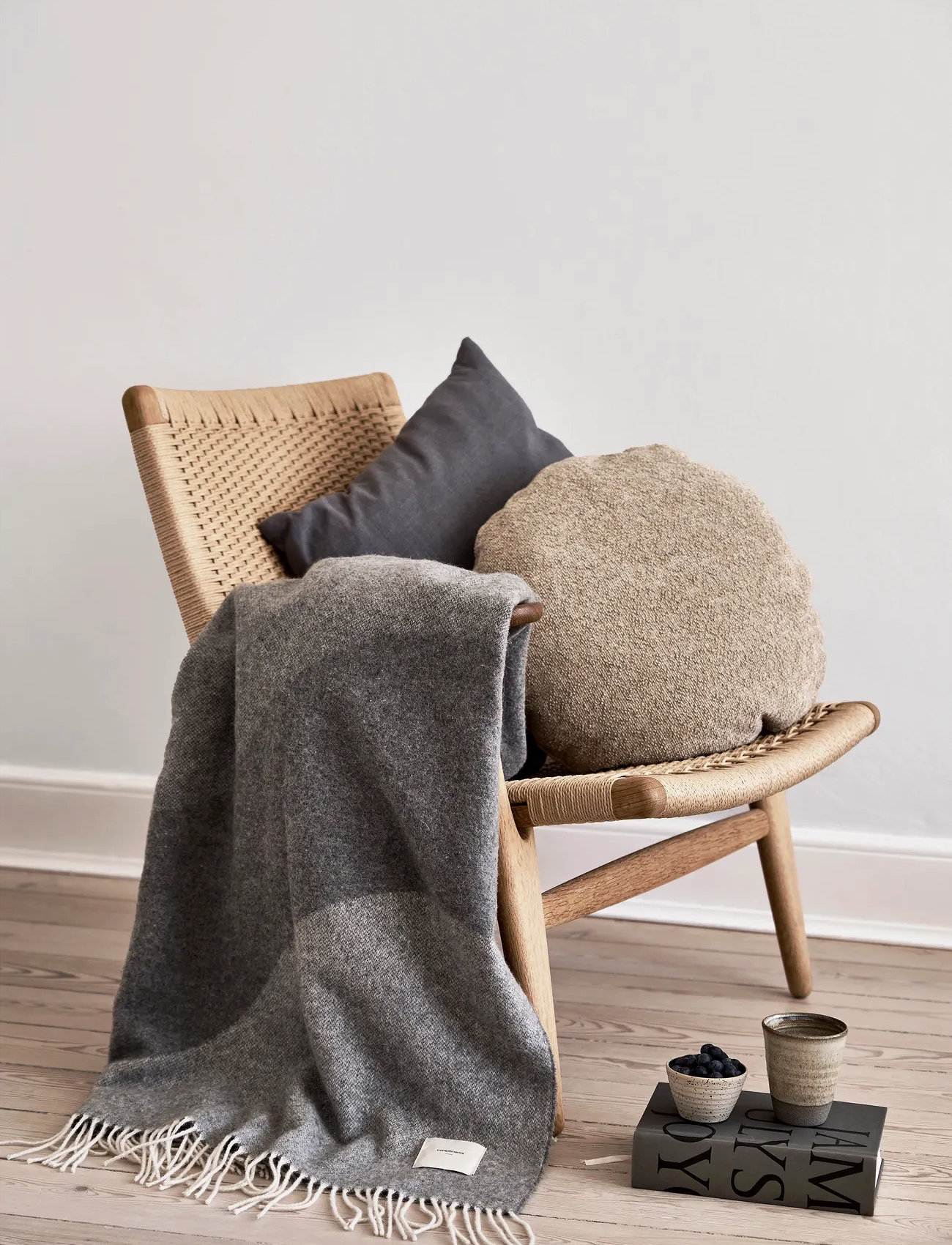 compliments Waves Throw, 140X200 cm, Grey, Puder & Tæpper > Tæpper & Plaider, Unisex