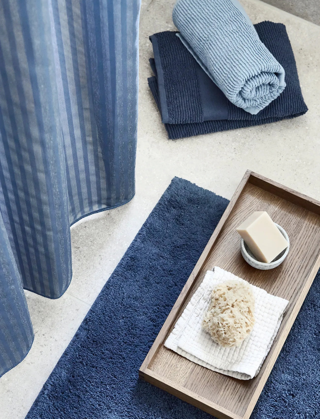 compliments Even Bath Mat, 60X100 cm, Navy, Tæpper > Badetæpper, Unisex