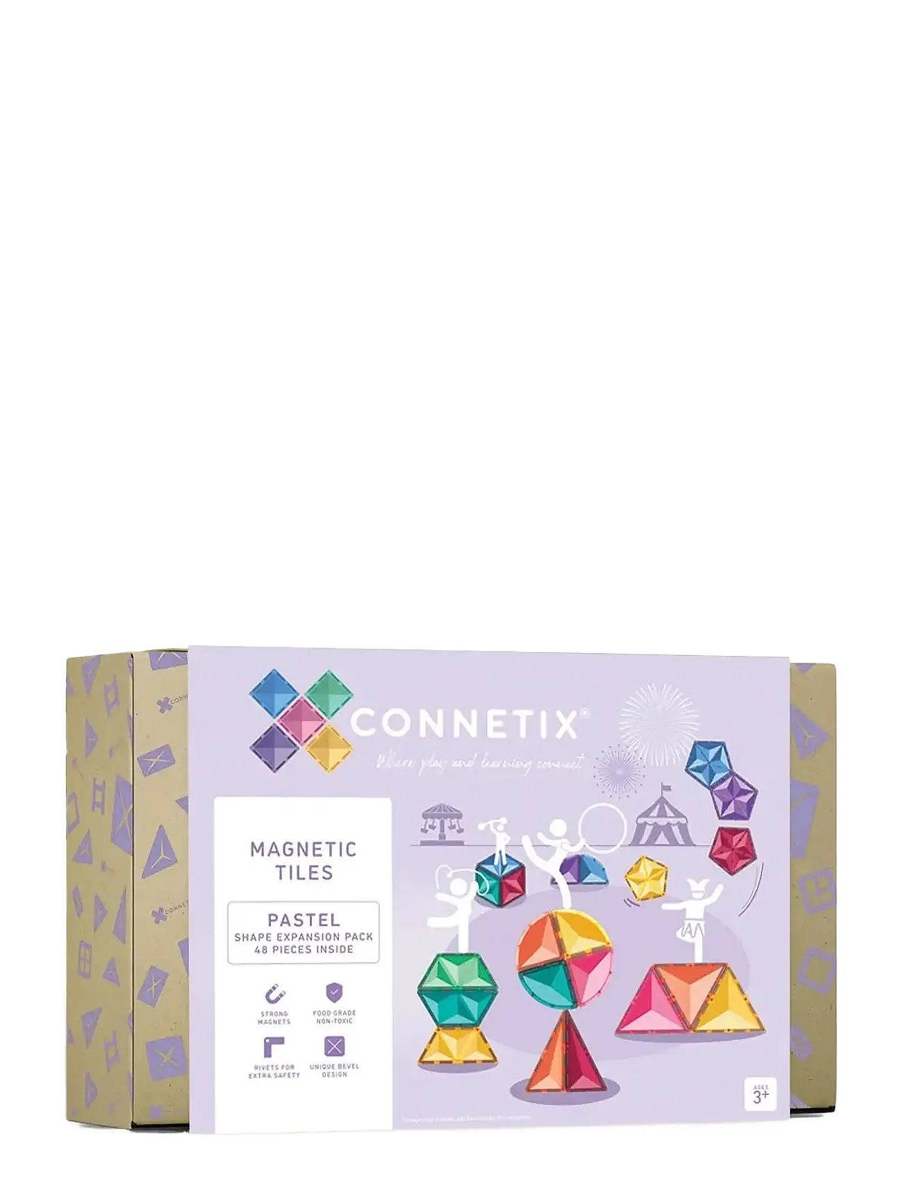 Pastel Shape Expansion Pack 48 Pieces Toys Building Sets & Blocks Building Sets Multi/patterned Connetix