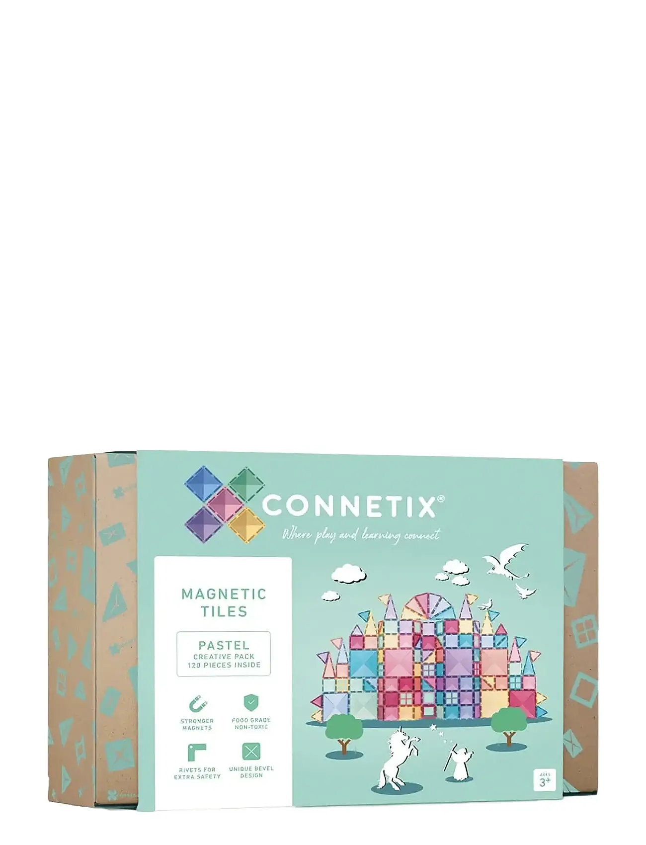 Pastel Creative Pack 120 Pieces Toys Building Sets & Blocks Building Sets Multi/patterned Connetix