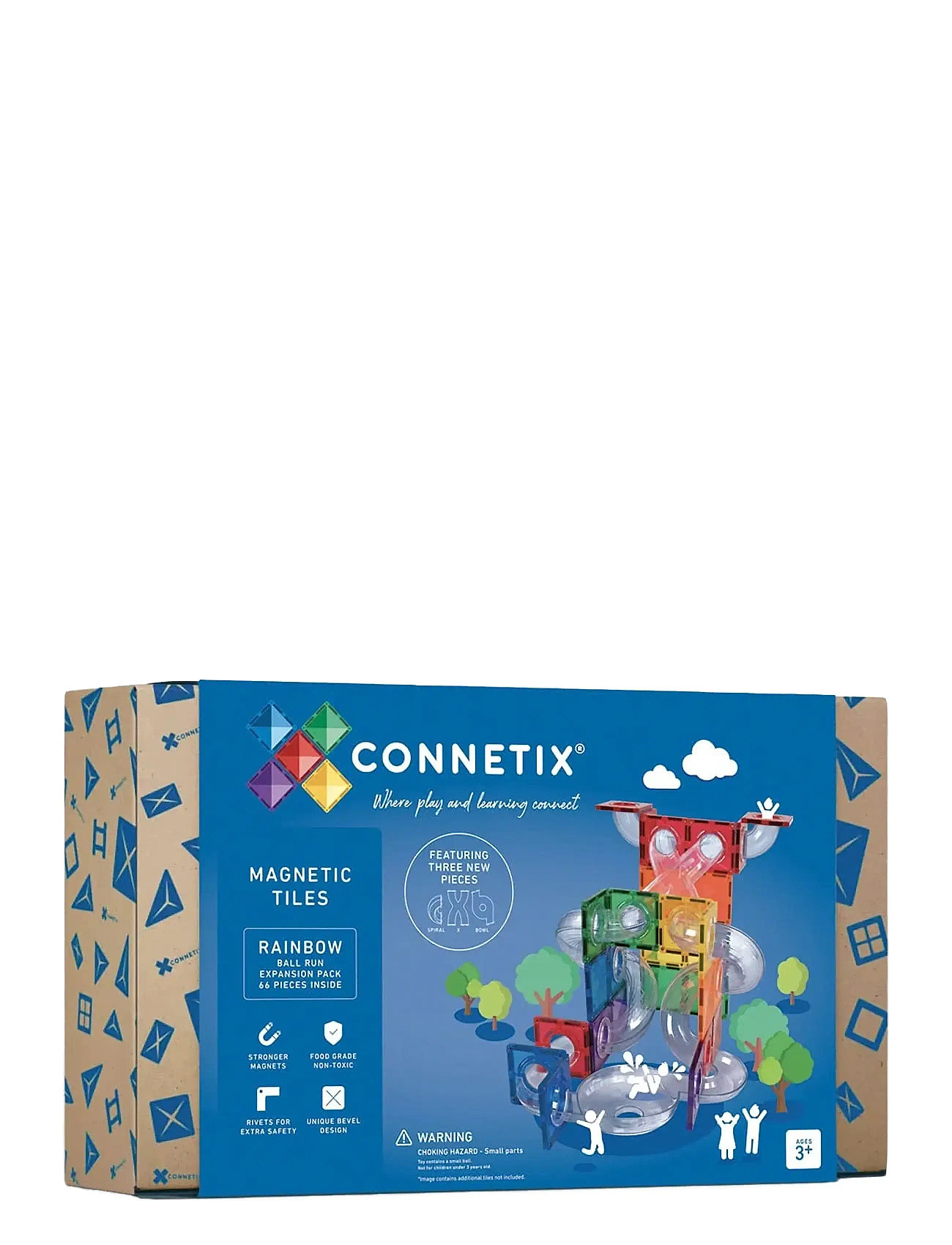 Rainbow Ball Run Expansion Pack 66 Pieces Toys Building Sets & Blocks Ball Tracks Multi/patterned Connetix