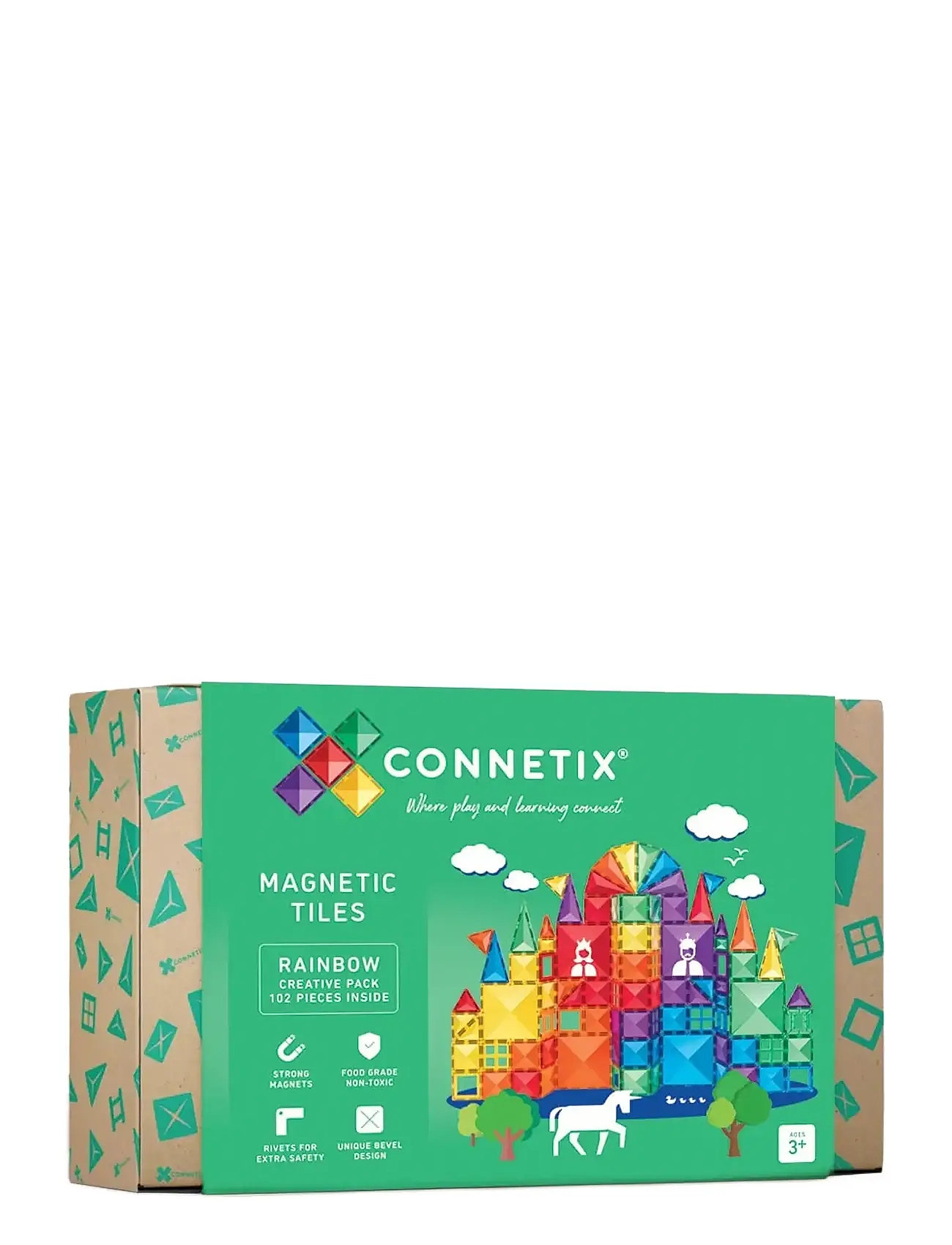 Rainbow Creative Pack 102 Pieces Toys Building Sets & Blocks Building Sets Multi/patterned Connetix