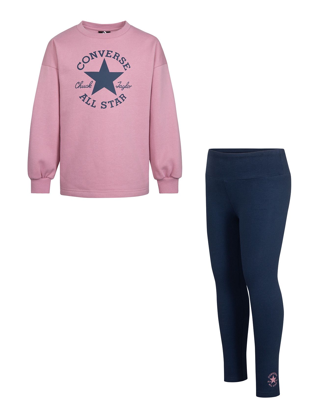 Converse Crewneck And Leggings Set Pink Converse