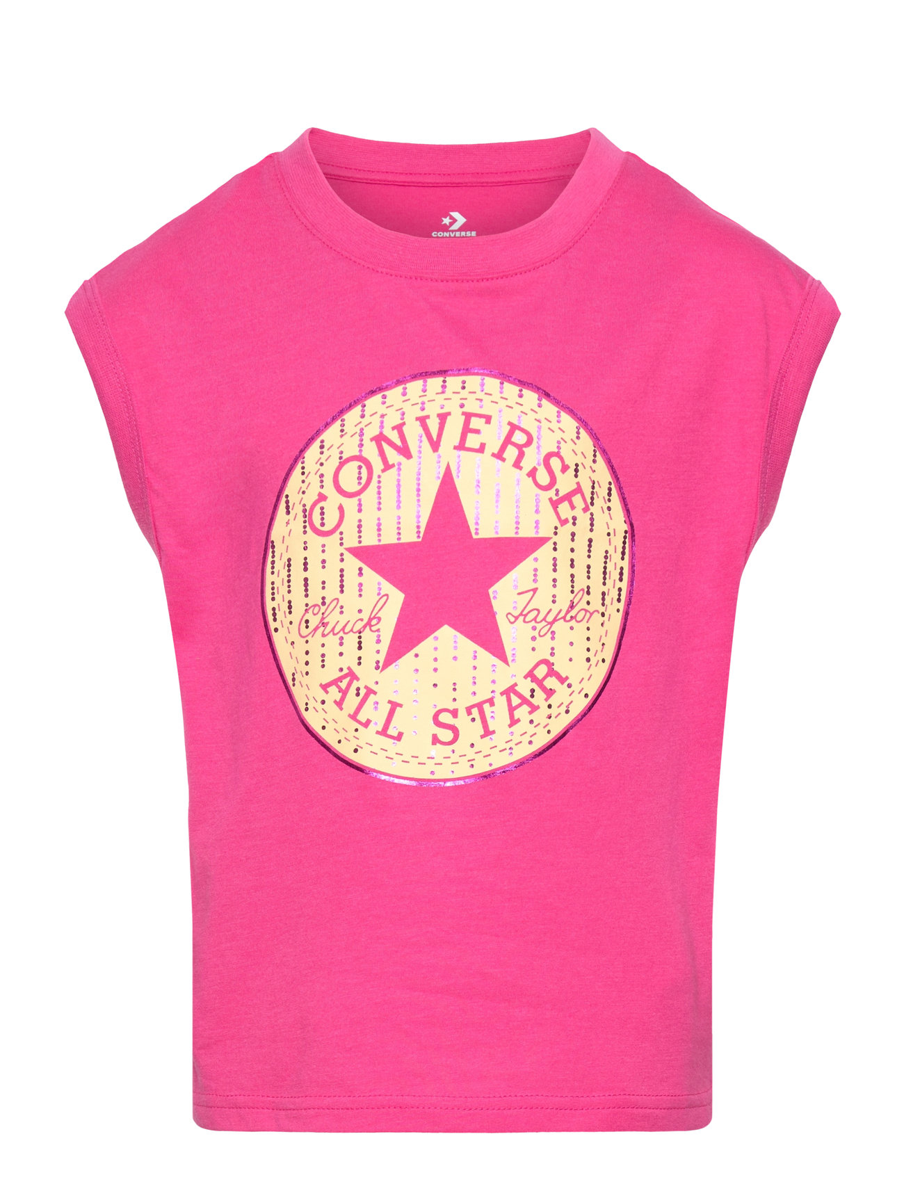 Kt-S/S Knit Top Pink Converse