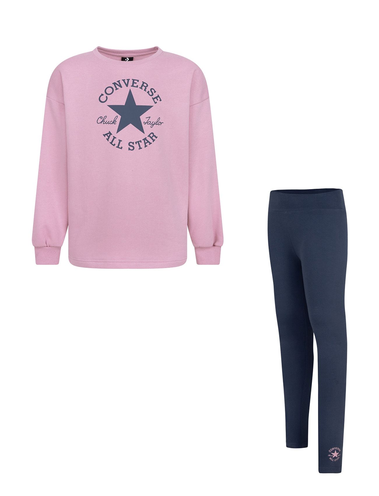 Converse Crewneck And Leggings Set Pink Converse