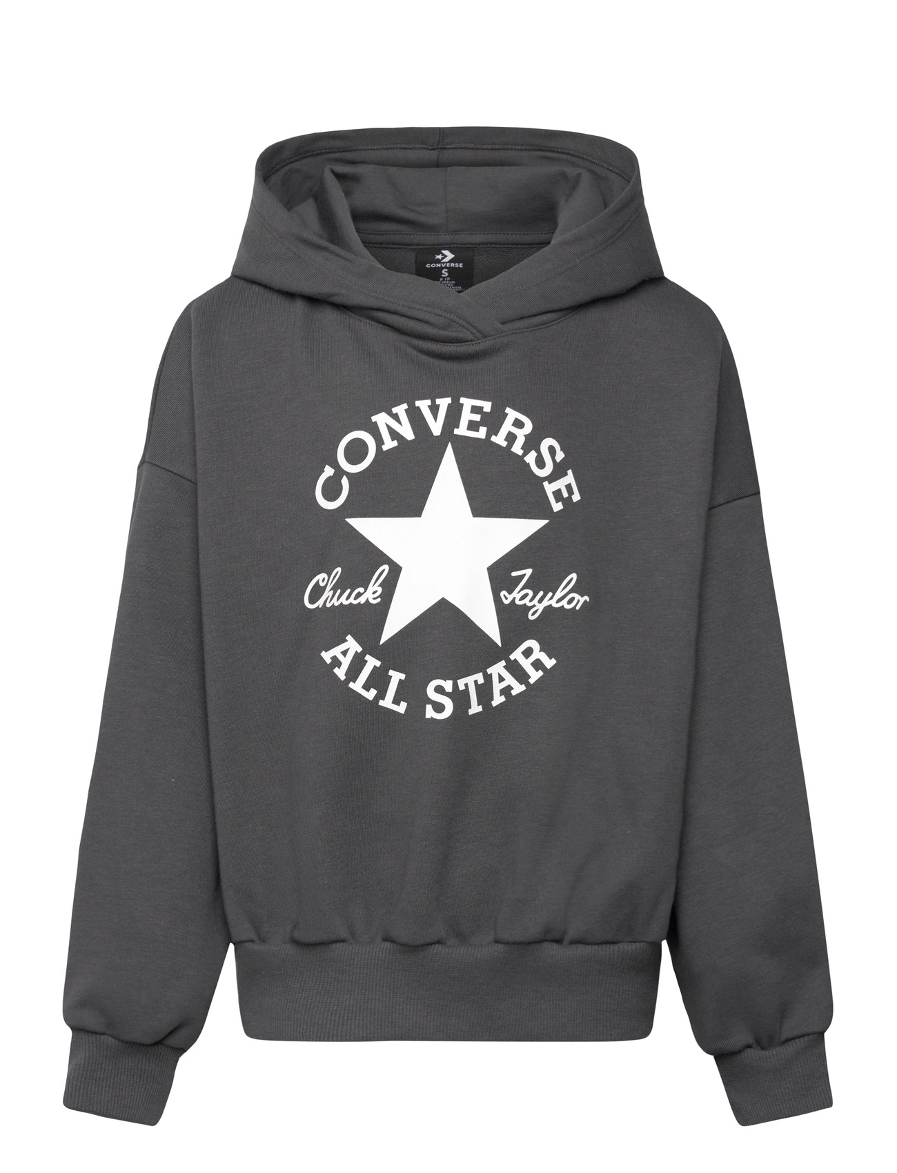Converse Pull-Over Hoody, 158/170, Grey, Sweatshirts & Hættetrøjer > Hættetrøjer, Børn