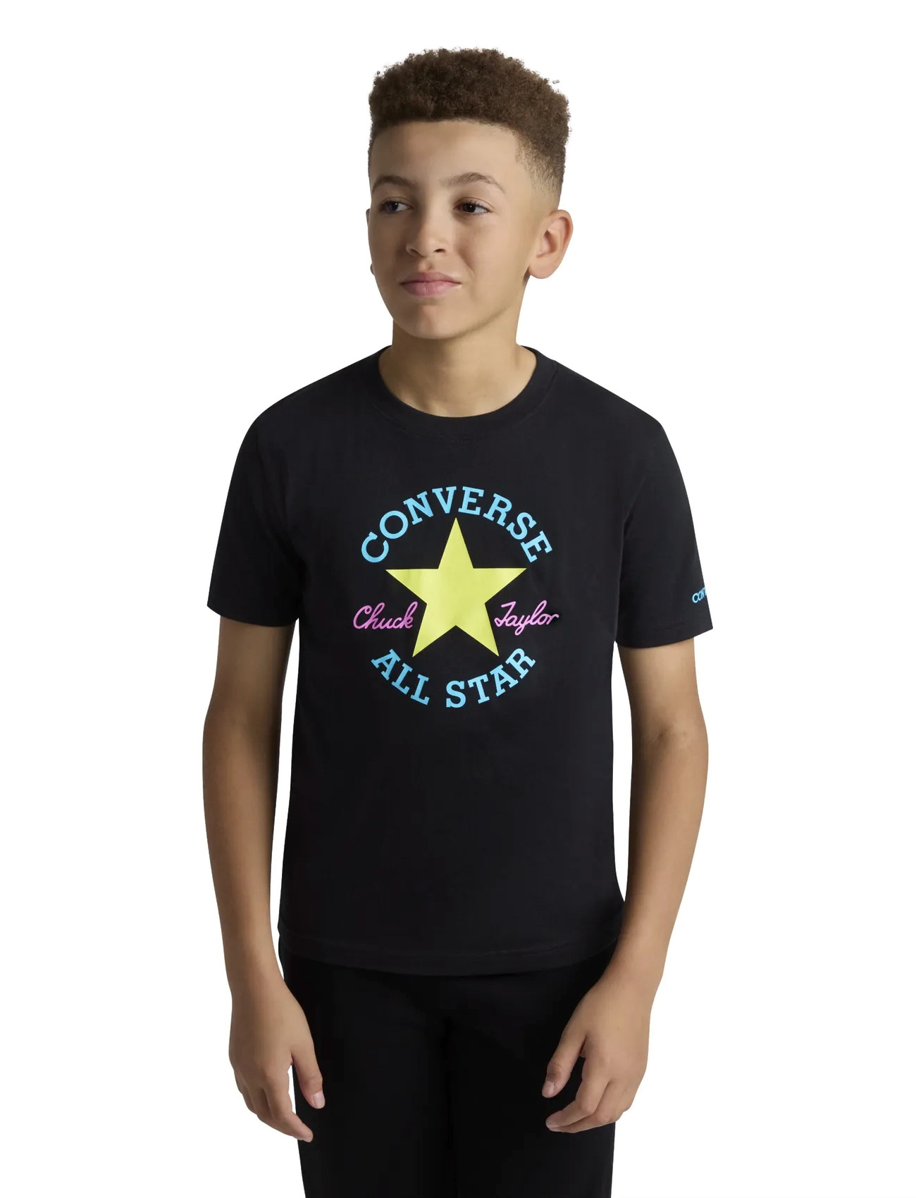 Converse S/S Tee, 98/104, Black, T-Shirts > Kortærmede, Børn