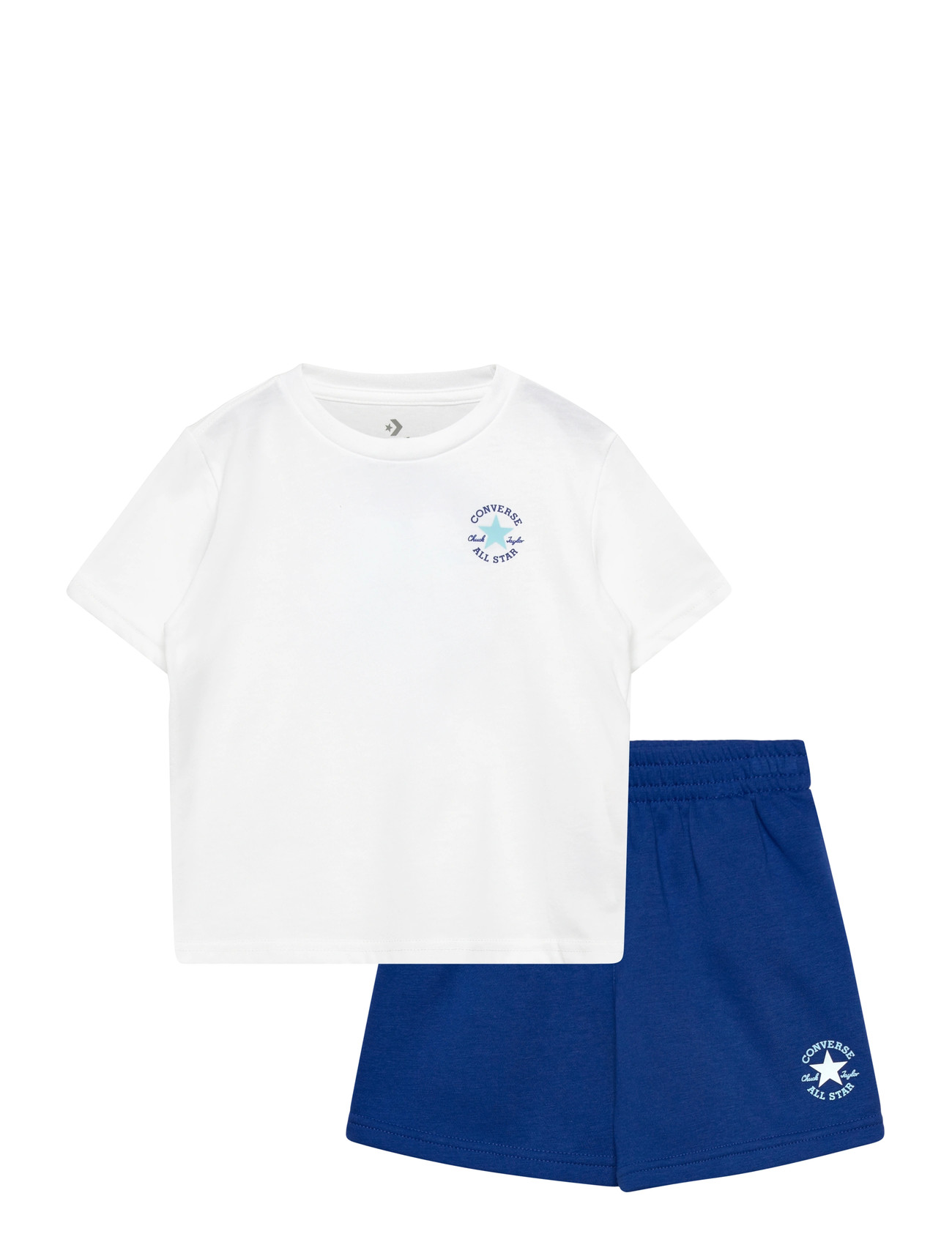 Converse Knit Short Set, 104/110, White, Sport > Sæt Med Kortærmet T-Shirt, Børn