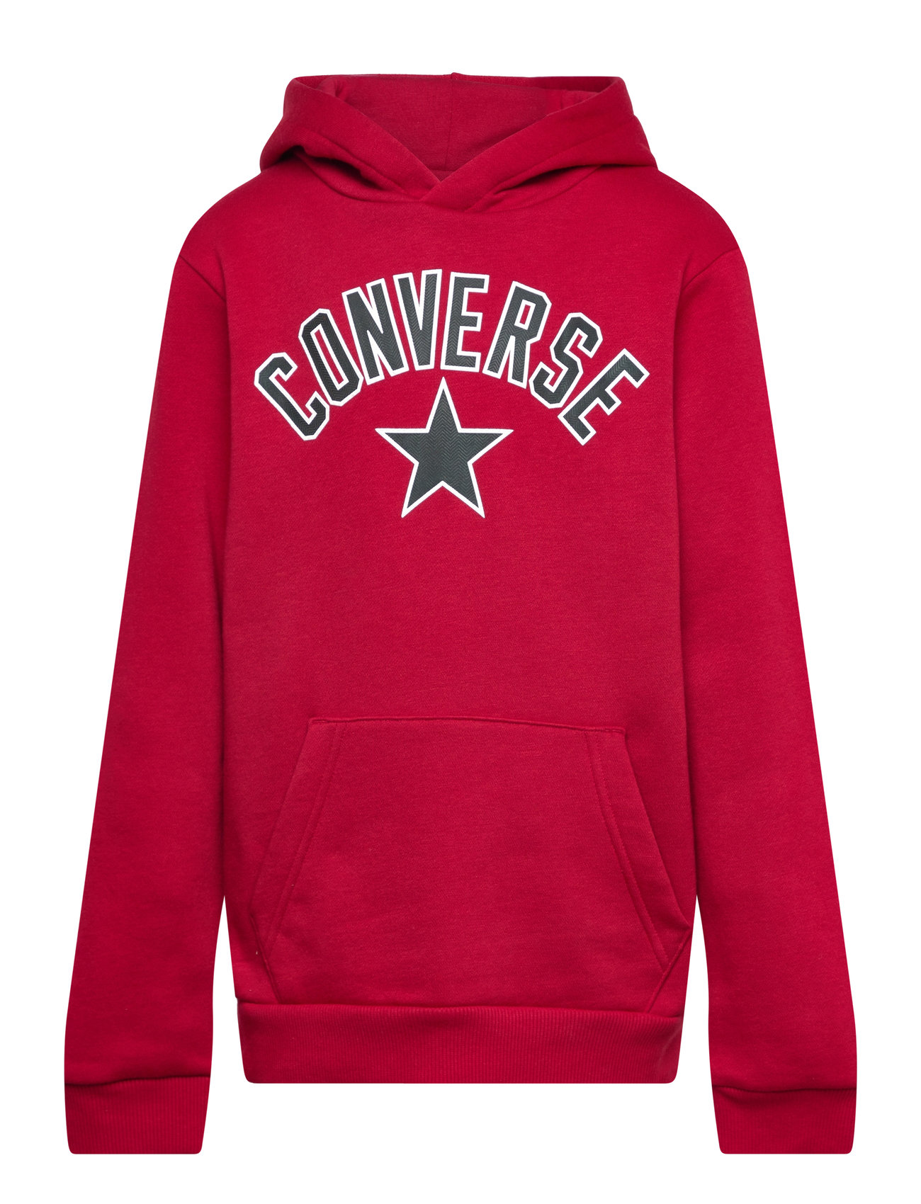 Converse Arch Fleece Pullover Tops Sweatshirts & Hoodies Hoodies Red Converse