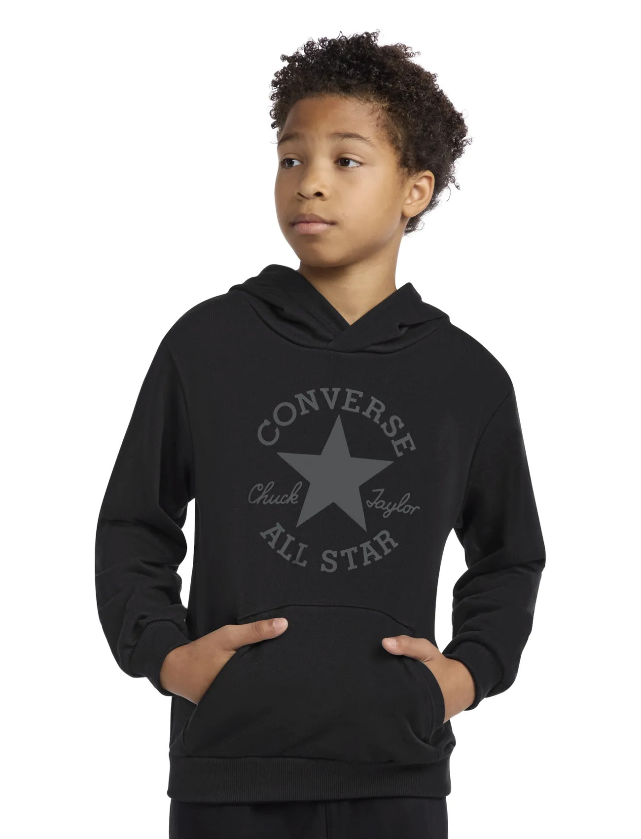 Converse Pull-Over Hoody, 147/163, Black, Sweatshirts & Hættetrøjer > Sweatshirts, Børn