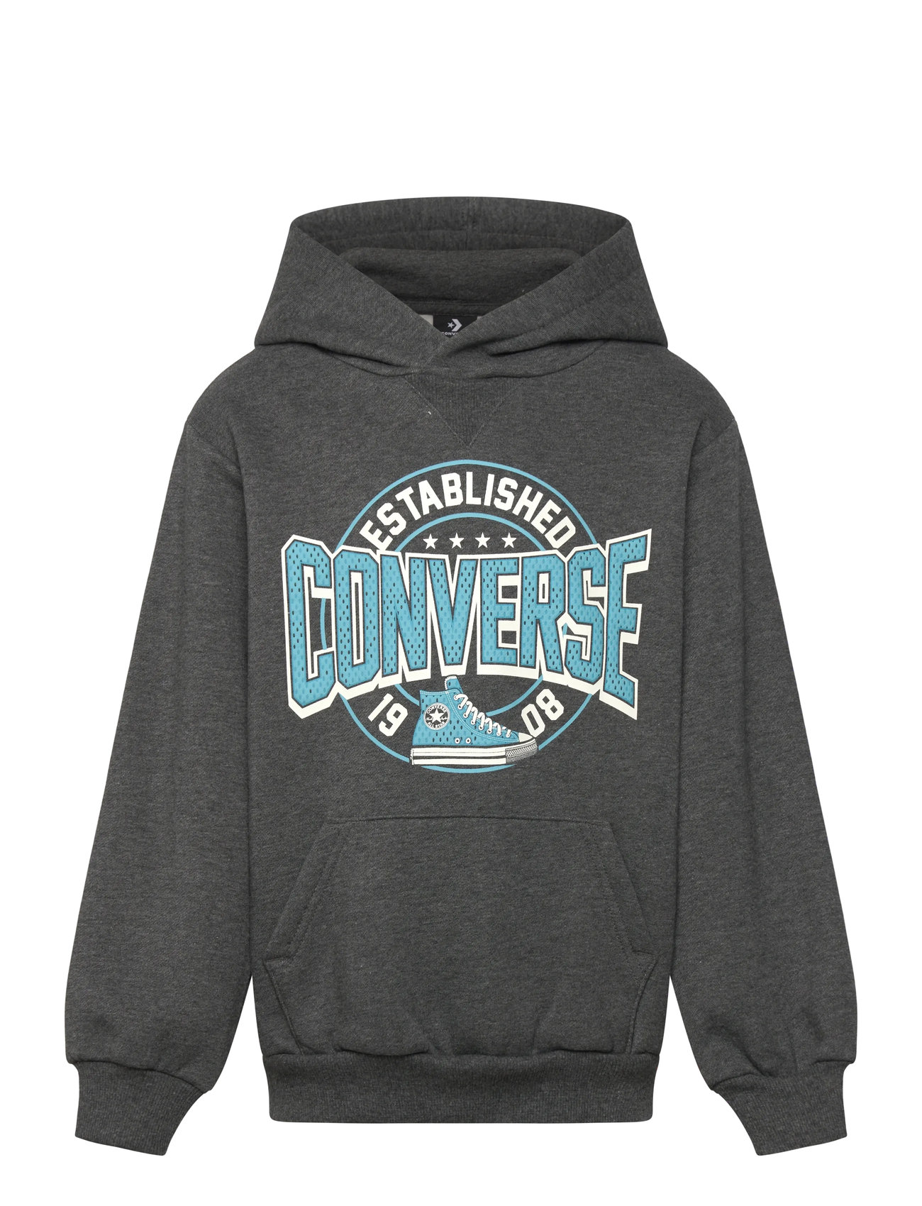 Converse Po-Pull-Over Hoody, 128/147, Grey, Sweatshirts & Hættetrøjer > Hættetrøjer, Børn