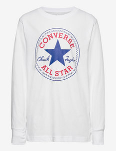 CHUCK PATCH LONG SLEEVE TEE - long-sleeved t-shirts - white