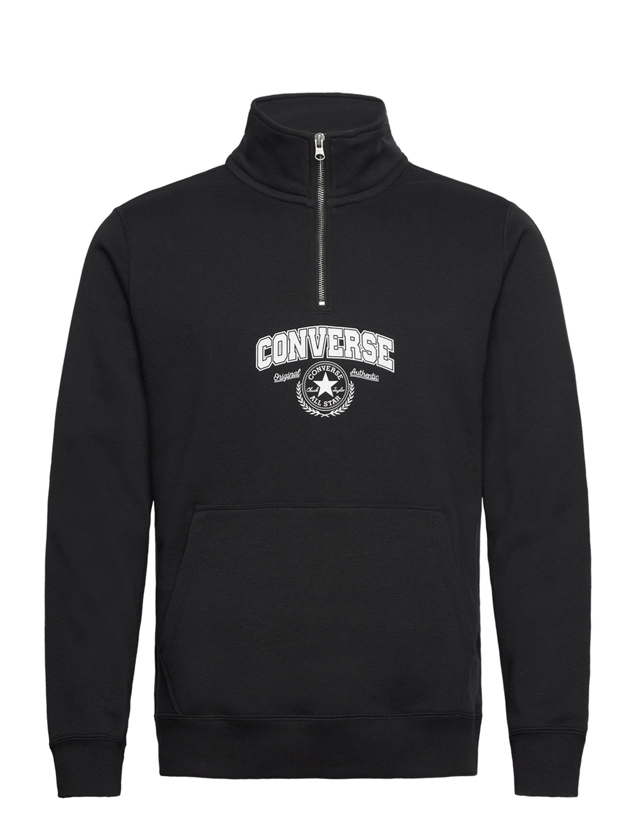 Retro Chuck Graphic Quarter Zip Bb Sport Sweatshirts & Hoodies Sweatshirts Black Converse
