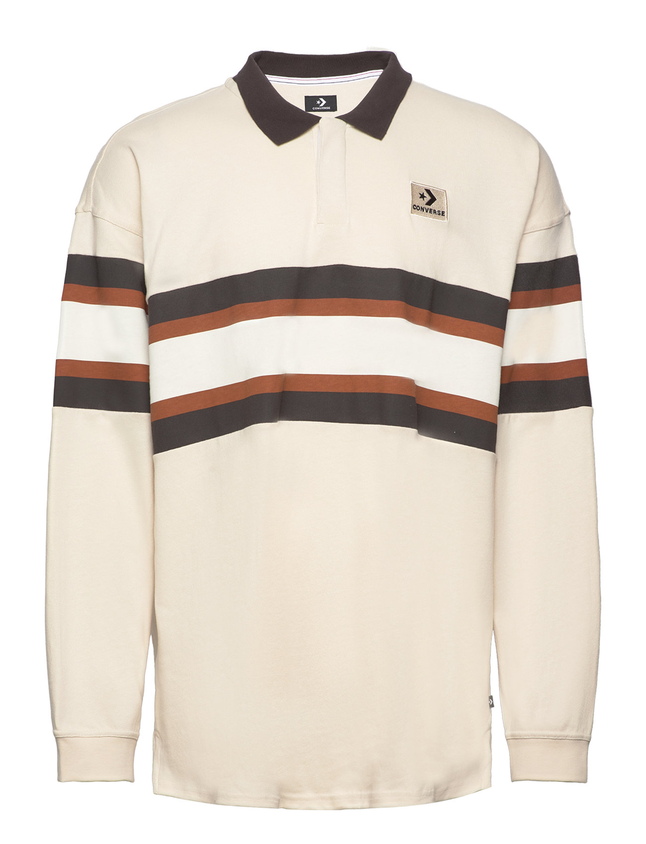 Ls Stripes Rugby Sport Overshirts Beige Converse