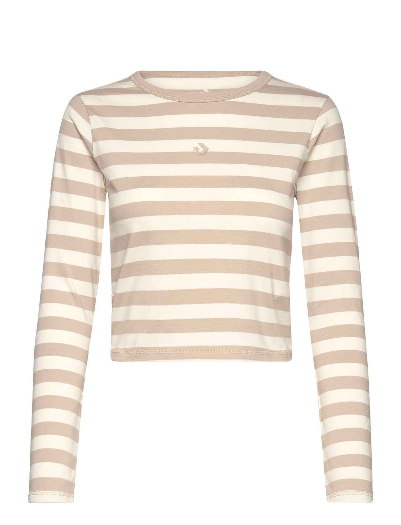 Chevron Baby Tee Stripes Ls Sport T-shirts & Tops Long-sleeved Beige Converse