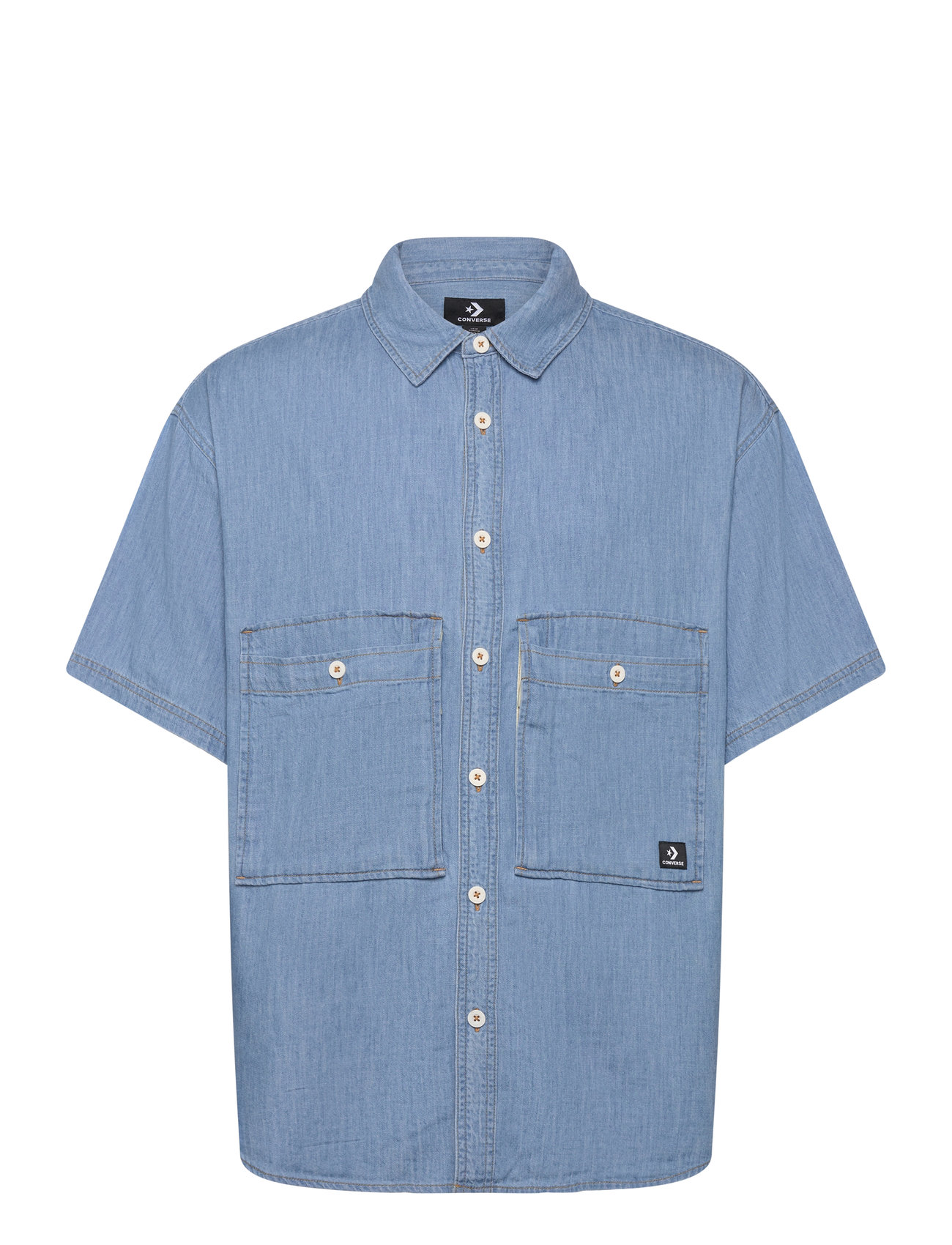 Denim Wordmark Utility Shirt Blue Converse