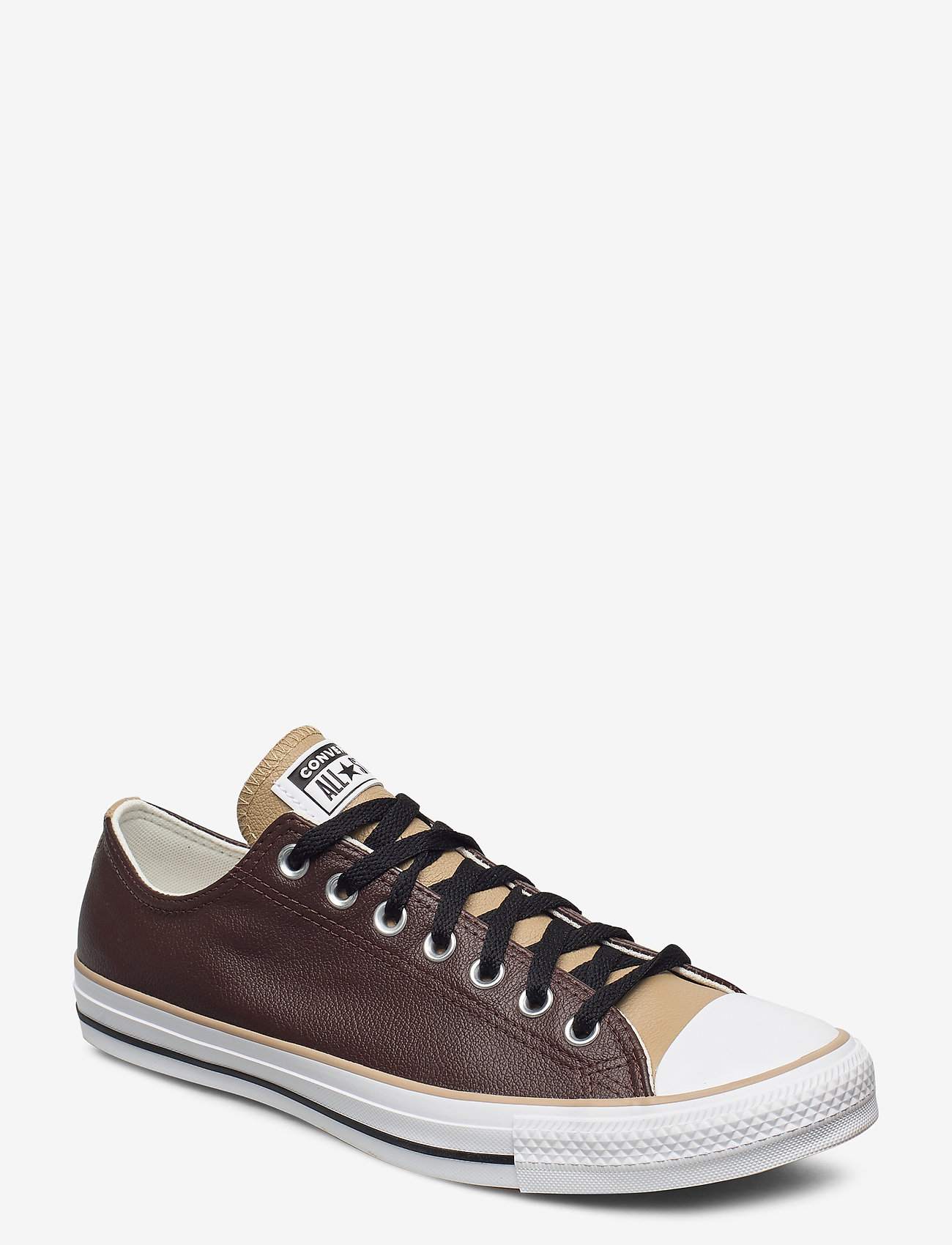 converse all star leather ox low tan brown