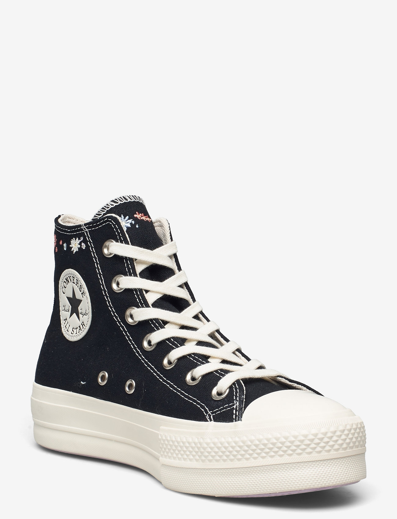 converse black chuck lift high sneakers