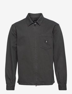 Woven Zip Front Shirt - virskrekli - black