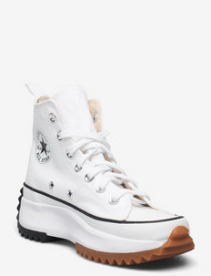 RUN STAR HIKE HI WHITE/BLACK/GUM - sporta apavi ar augstu augšdaļu - optical white