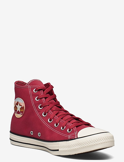 red converse womens shoreline