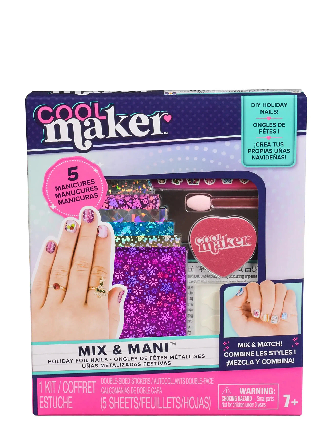 Cool Maker Cool Maker Holiday Foil Nails, One Size, Multi/patterned, Rollespil > Falsk Makeup Og Tilbehør, Børn