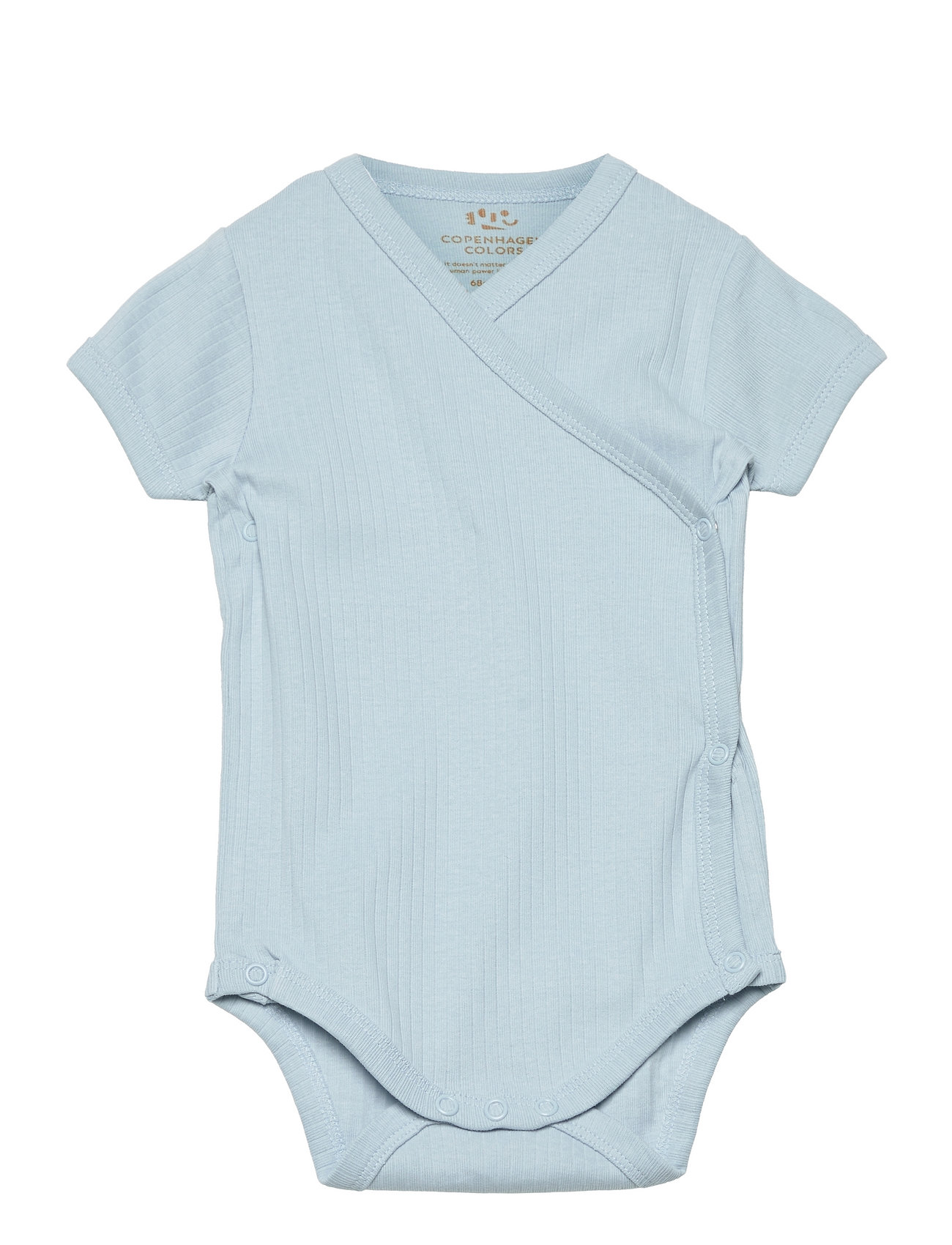 Baby Rib Jersey Body Crossover W. Ss Blue Copenhagen Colors