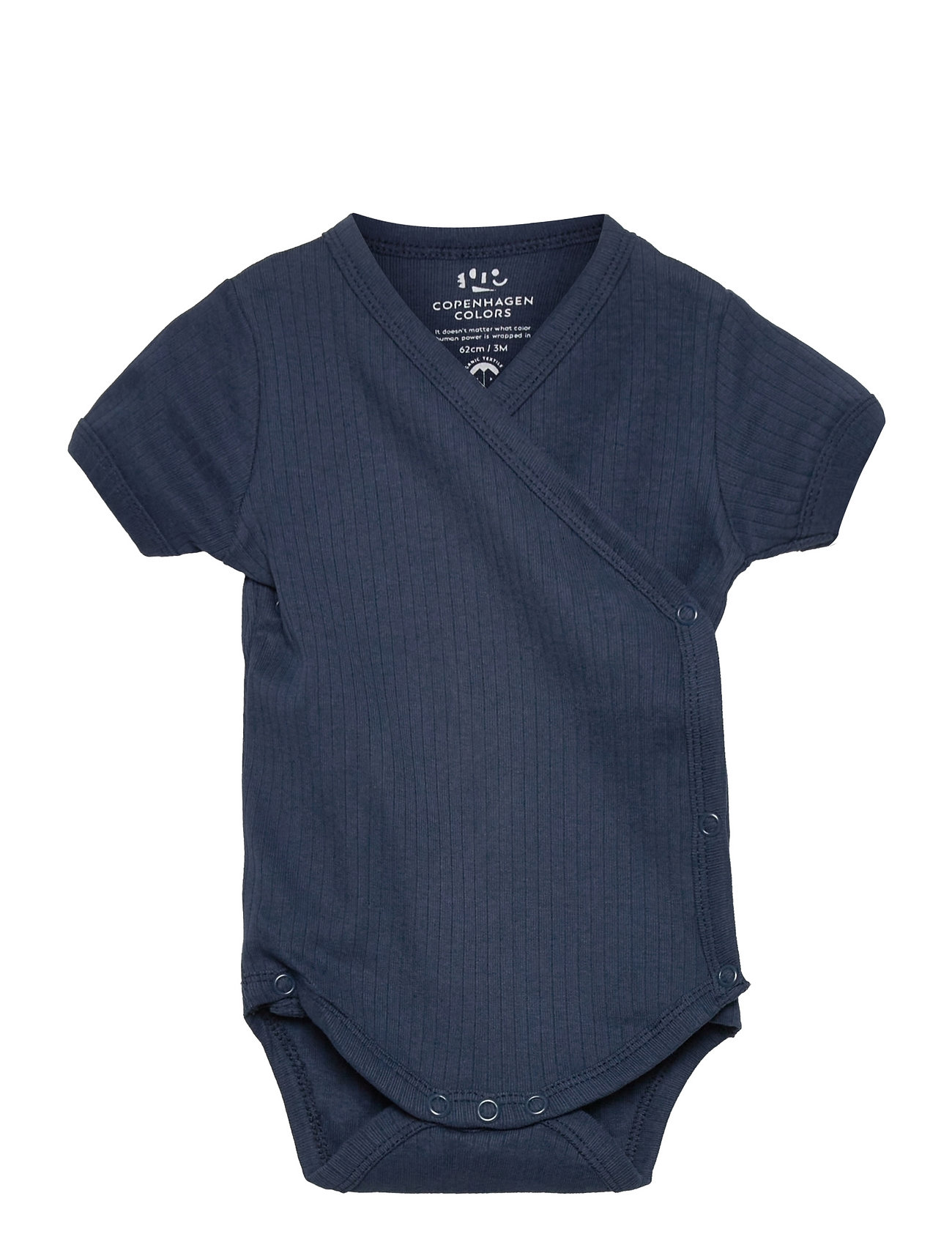 Baby Rib Jersey Body Crossover W. Ss Blue Copenhagen Colors 110739